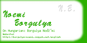 noemi borgulya business card